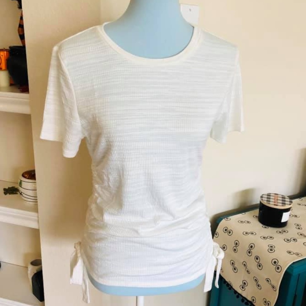 June & Hudson white top tee L NWOT